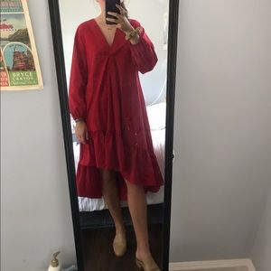 Zara red dress